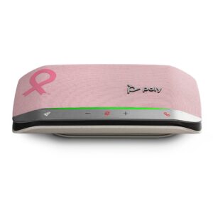 poly – sync 20 usb-a pink personal bluetooth smart speakerphone (plantronics) - connect to cell phone via bluetooth, pc/mac via included usb-a cable - works with teams, zoom (certified) & more