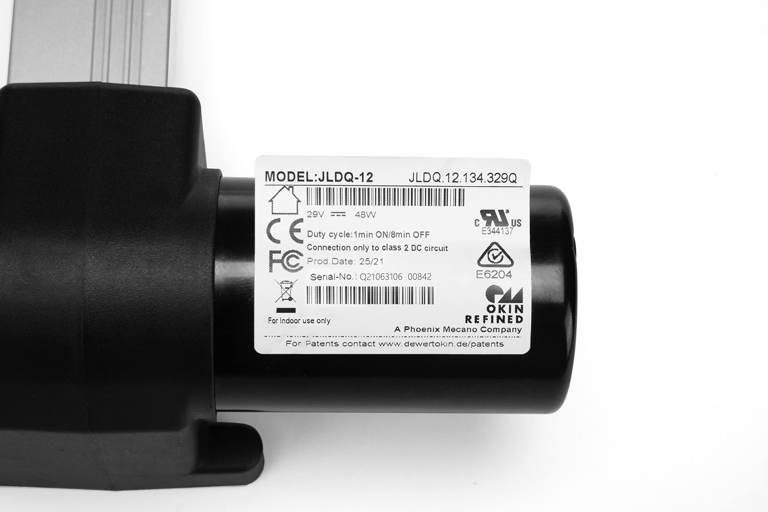 Okin Motor Model JLDQ-12 & JLDQ.12.134.329Q for Power Recliner Bed Motor Actuator Replacement, Electric Lift Chairs Sofa Part Replacement for JLDQ.12.134.329D/E/G/J/K/L/P/Q/Z