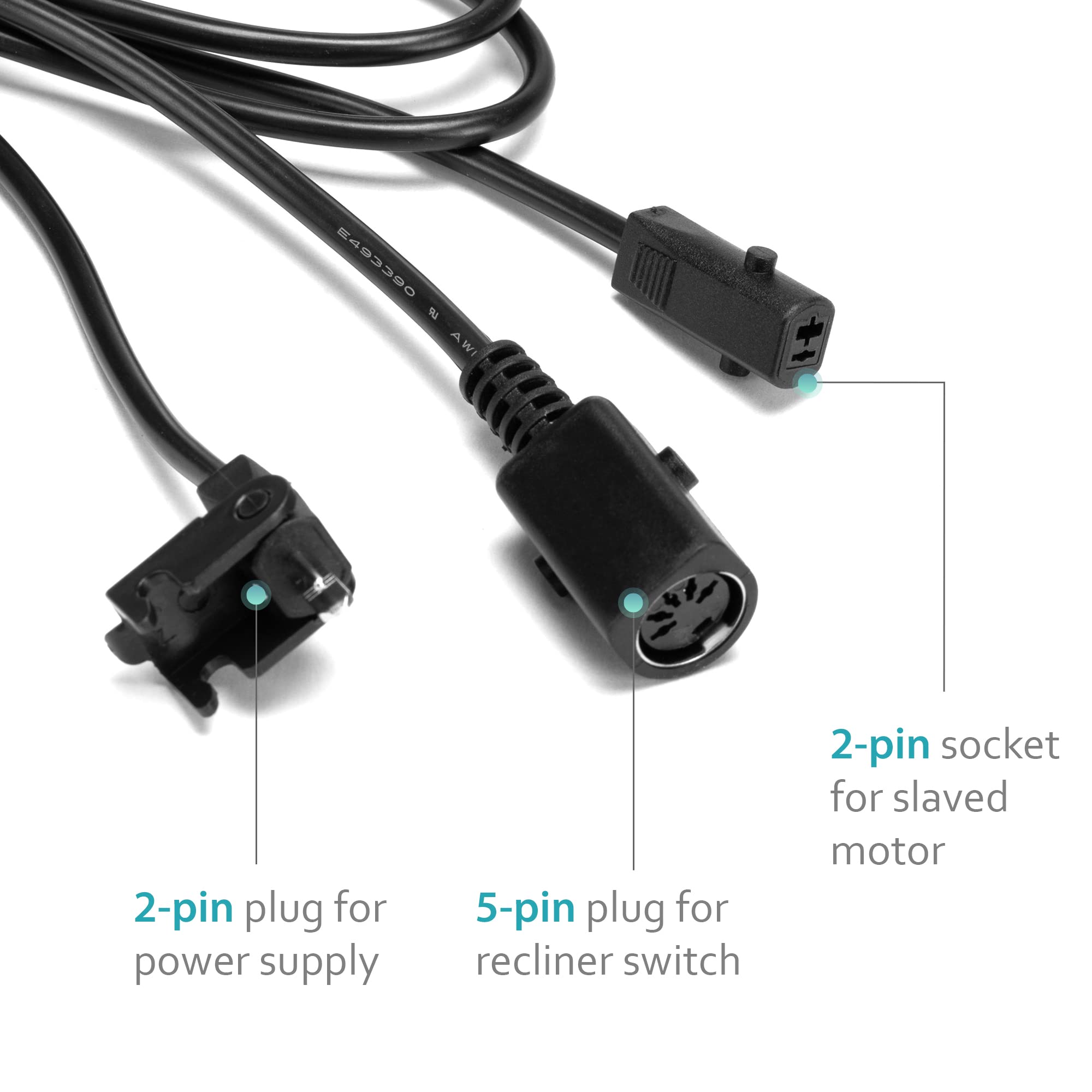 Okin Motor Model JLDQ.19B.495.344Z01 for Power Recliner Bed Motor Actuator Replacement, Electric Sofa Lift Chair Part Replacement for JLDQ.19B.495.344Z