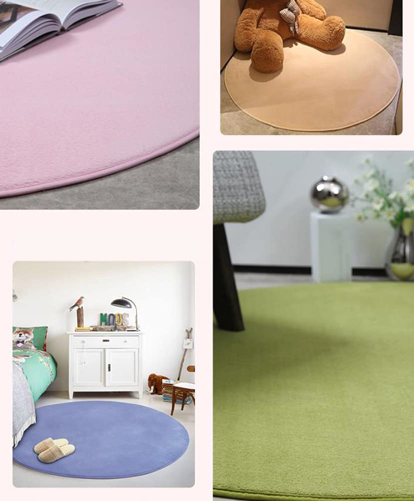 Chair Mat Office Protector for Hardwood Floors, Low Pile Non Slip Multi-Purpose Plush Desk Chair Mat Rug,Soft Durable Carpet Mat,Round Home Office Computer Floor Protector Mat