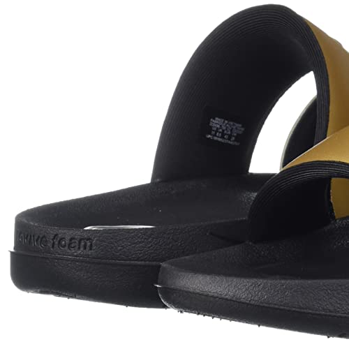 Nike Women's Offcourt Duo Slides (5, Metallic Gold/Black/Black)