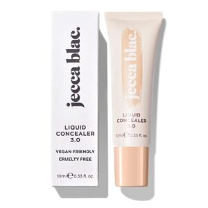 jecca blac liquid concealer, full coverage soft matte finish, long-lasting and transfer-resistant, gender neutral and lgbtiqa+ inclusive make up, shade 3.0, 10ml