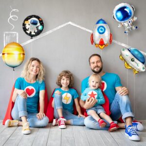 Kasyat 8 Pieces Planet Balloons Astronaut Inflatable Decorations for Kids Birthday Party