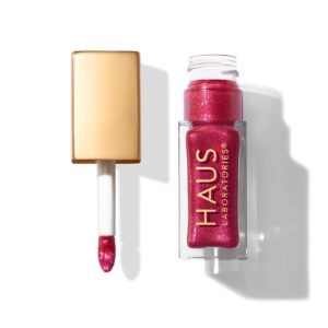 haus laboratories by lady gaga: la luce lip glaze | limited edition casa gaga holiday collection | 3 high shine shimmer shades | vegan & cruelty free