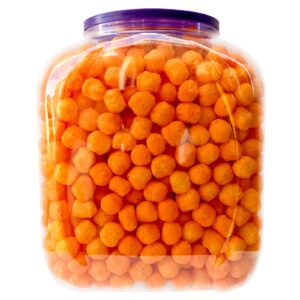 Utz Cheese Balls Barrel, Tasty Snack Baked with Real Cheddar Cheese, Delightfully Poppable Party Snack, Gluten, Cholesterol and Trans-Fat Free, Kosher Certified, 36.5 Oz