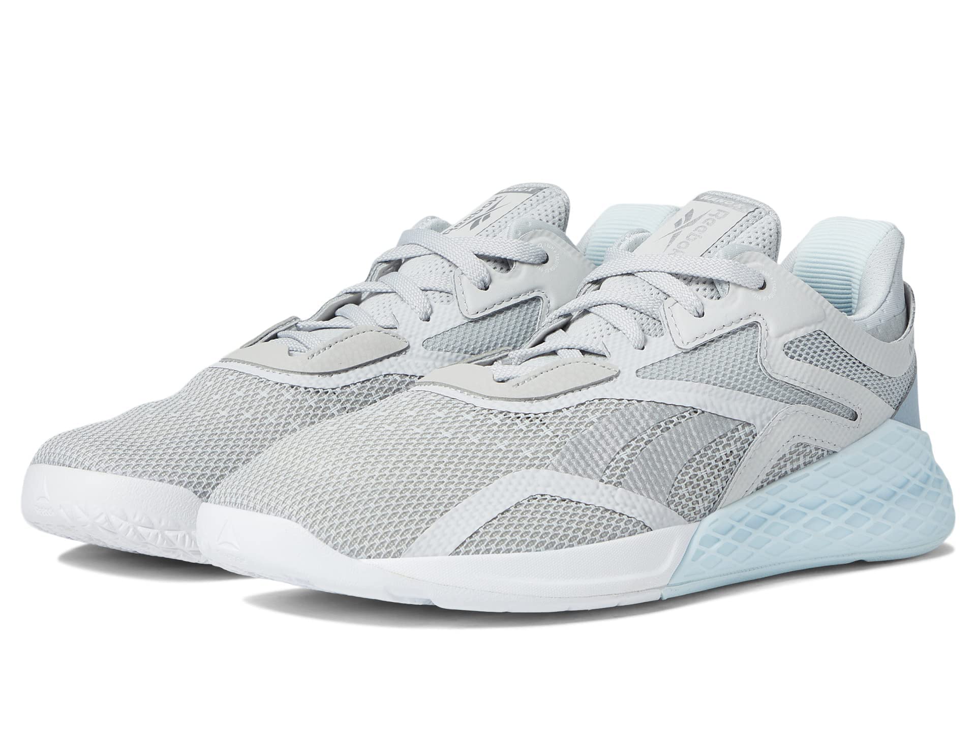 Reebok Nano X Pure Grey/Footwear White/Glass Blue 9.5 B (M)