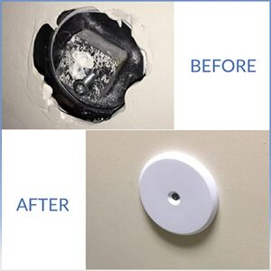American Built Pro Cleanout Cover Plate Flat Design (1/2" Rise) - Includes One #14 Screw, Size 4.25 Inch Round White Color Built With High Impact Recycled Plastic Ideal For Hiding Open Drains