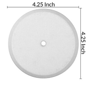 American Built Pro Cleanout Cover Plate Flat Design (1/2" Rise) - Includes One #14 Screw, Size 4.25 Inch Round White Color Built With High Impact Recycled Plastic Ideal For Hiding Open Drains