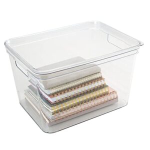 Simplify Large, Super Clear Lidded Storage Bin