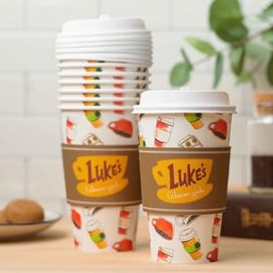 Silver Buffalo Gilmore Girls Lukes Logo 8pk Paper Travel Cup with Lid, 16 Ounces