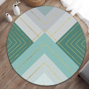 decorative round rug with pattern,office chair mat protector for hardwood tile floor,carpet chair mat soft area rugs for study living room,multi-purpose anti-slip desk chair mat