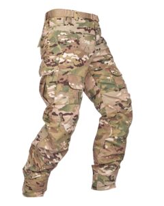 ocanxue men's tactical pants camo cargo pants ripstop work hiking pants with 10 pockets no belt size 36