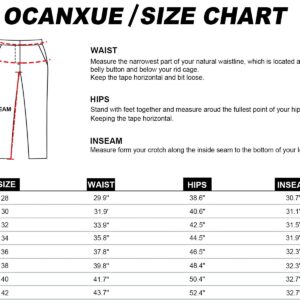 OCANXUE Men's Tactical Pants Camo Cargo Pants Ripstop Work Hiking Pants with 10 Pockets No Belt Size 36