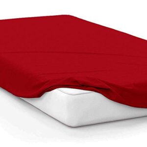 yarns of cotton 500tc bed cot fitted sheet - 30" x 80" burgundy solid - 2 qty cot fitted sheet only - cot size mattress 4"-8" deep - perfect for narrow twin/cot size/rv bunk/guest bed/camping cot