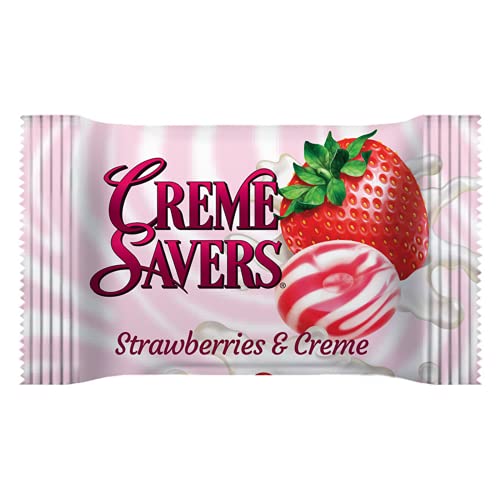 Creme Savers Strawberries and Creme Hard Candy | The Taste of Fresh Strawberries Swirled in Rich Cream | The Original Classic Brought To You By Iconic Candy | 6.25oz Bag