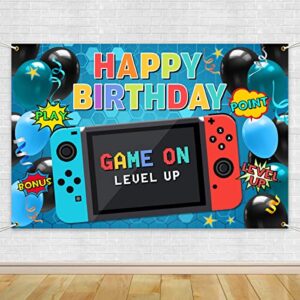 video game party supplies happy birthday gaming banner game on birthday party backdrop,video game backdrop gaming party props party accessory party decoration supplies