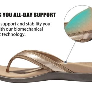 Women's Flip Flops with Arch Support,Best Orthopedic Sandals for Plantar Fasciatis Heel & Foot Pain