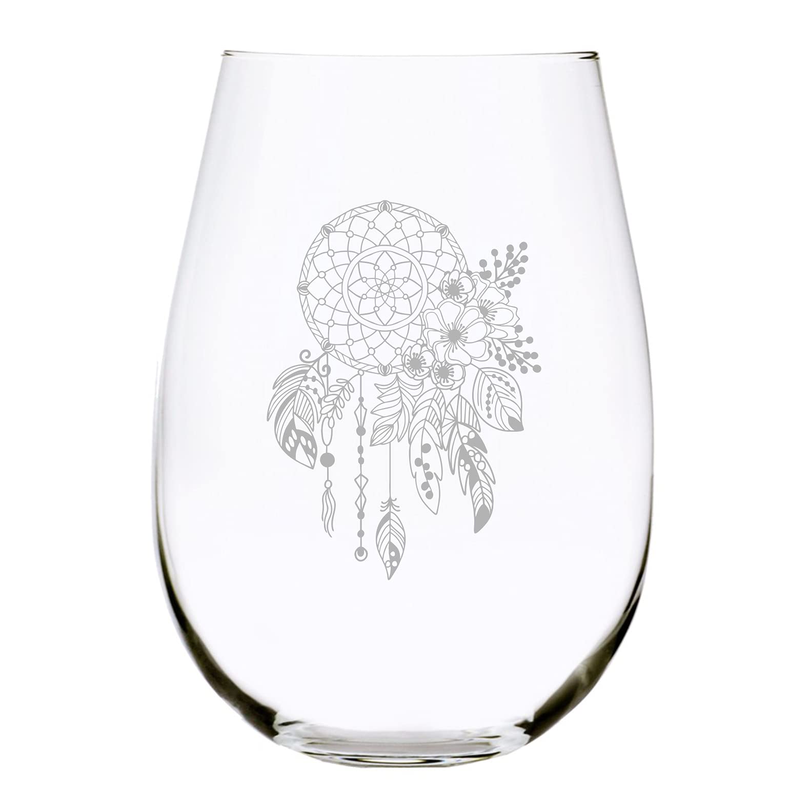 Dreamcatcher stemless wine glass, 17 oz.