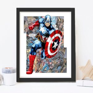 Superhero Avengers Marvel Watercolor Posters Prints Pictures Wall Art Decor Decorations Gifts Merch Comics Characters for Boys Room Nursery Kids Rooms Bedrooms Toddlers Teens Bathrooms Girls Rooms