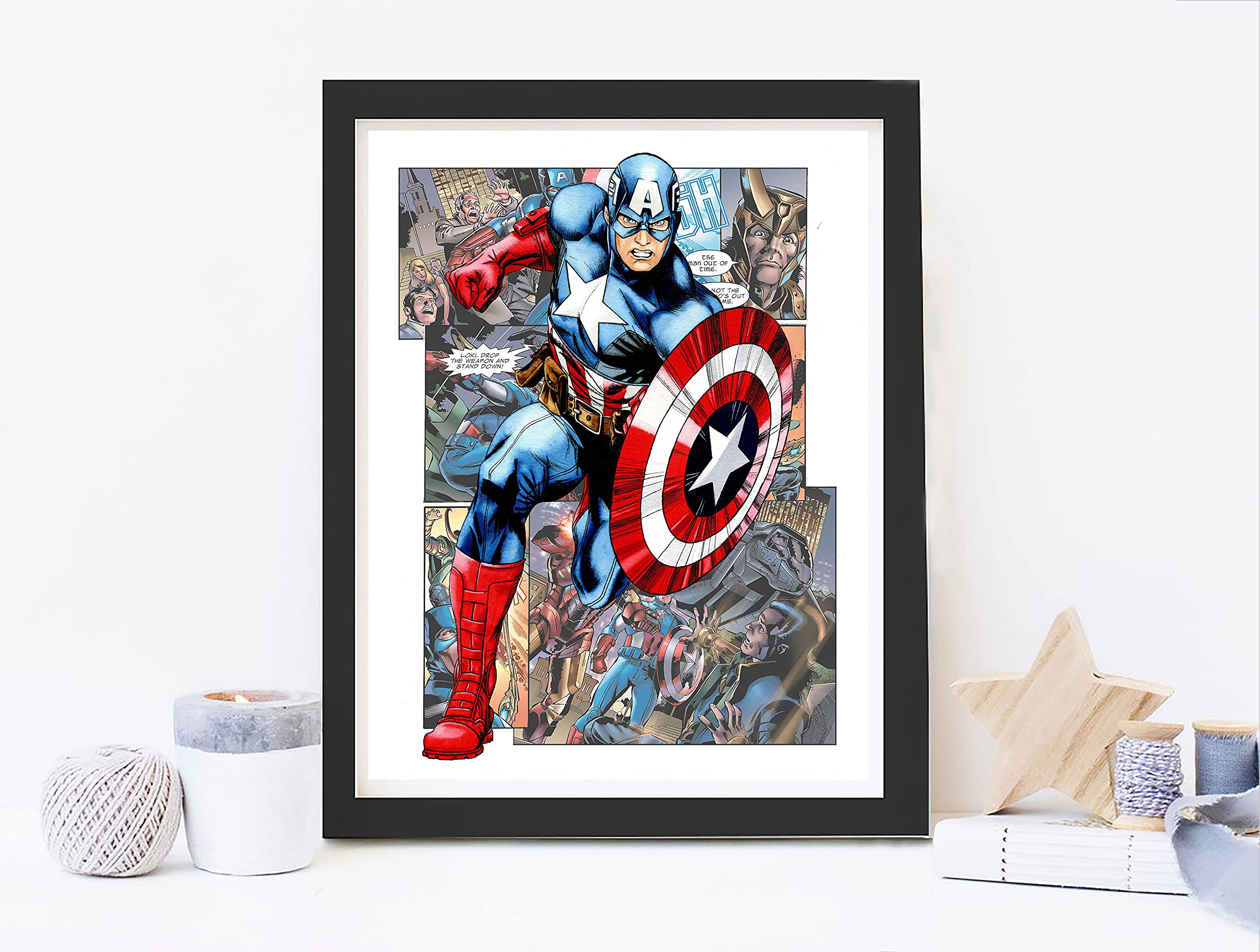 Superhero Avengers Marvel Watercolor Posters Prints Pictures Wall Art Decor Decorations Gifts Merch Comics Characters for Boys Room Nursery Kids Rooms Bedrooms Toddlers Teens Bathrooms Girls Rooms