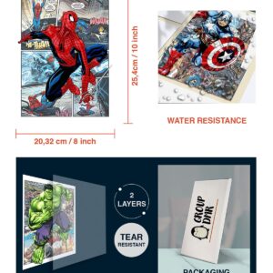 Superhero Avengers Marvel Watercolor Posters Prints Pictures Wall Art Decor Decorations Gifts Merch Comics Characters for Boys Room Nursery Kids Rooms Bedrooms Toddlers Teens Bathrooms Girls Rooms