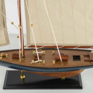 SAILINGSTORY Wooden Sailboat Decor Sailboat Model Boat Decor Ship Model Yacht Navy Antique Finish