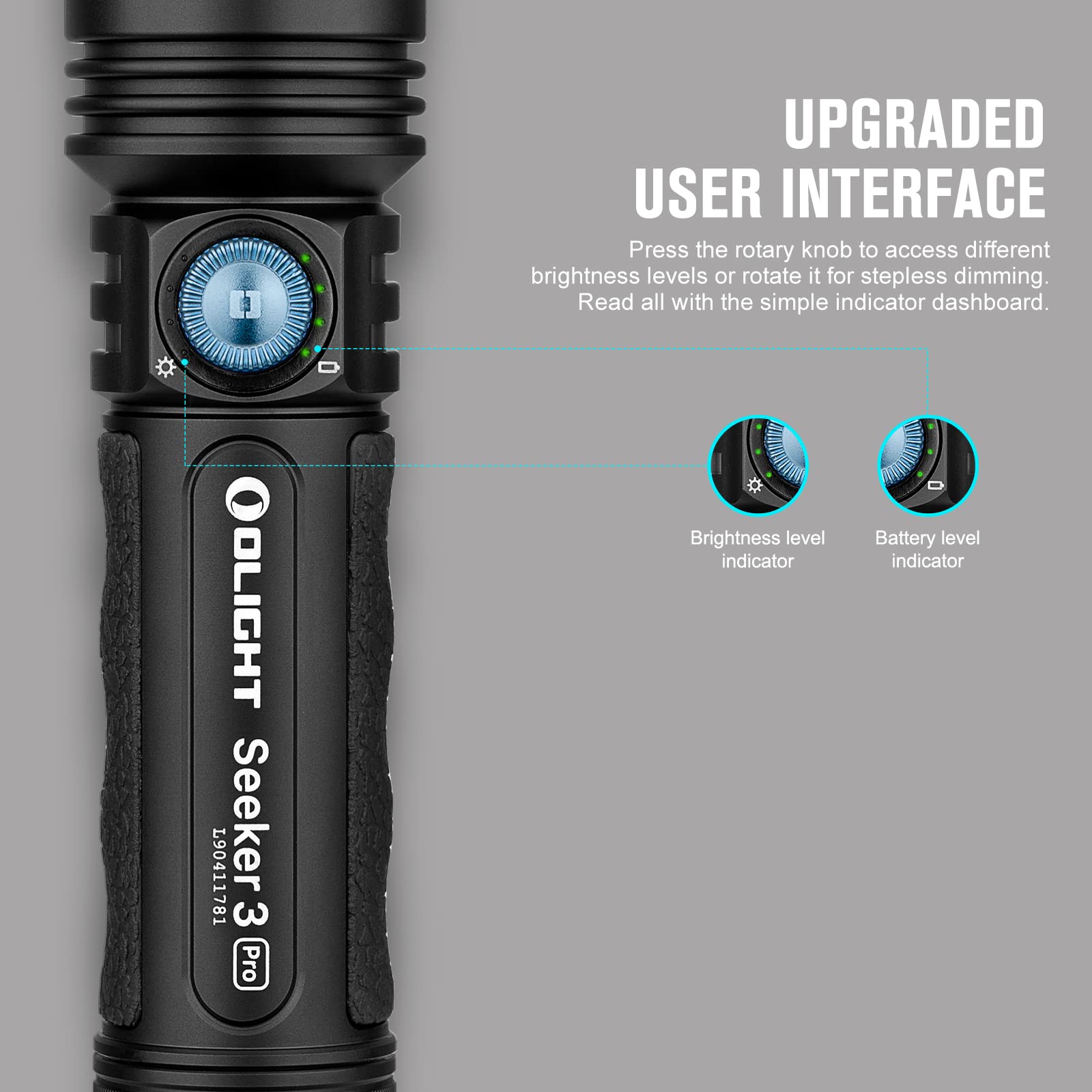 OLIGHT Seeker 3 Pro 4200 Lumens Ultra-Bright LED Flashlight, MCC3 Rechargeable High Lumen Flashlights for Outdoor, Searching, Camping, Hiking (Black)