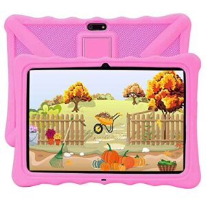 veidoo kids tablet, 10.1 inch android 10 tablet pc with wifi 2gb ram 32gb rom toddlers tablet, google play parental control app children's tablet for kids(pink)