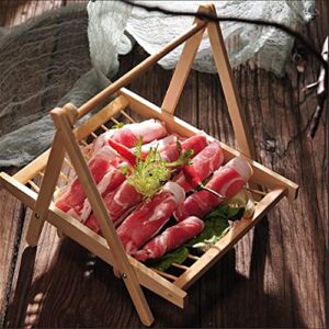 zzooi creative bamboo frame sushi sashimi serving hanging plate - sushi sashimi hanging bamboo tray
