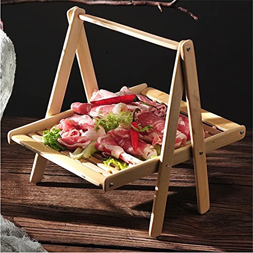 Zzooi Creative Bamboo Frame Sushi Sashimi Serving Hanging Plate - Sushi Sashimi Hanging Bamboo Tray