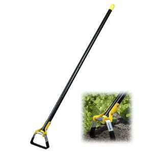 bsbsbest scuffle hoe garden tool, stirrup loop hoe with 54 inch adjustable long hand, great for weeds in backyard,vegetable garden