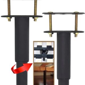 2Pcs Adjustable Height Center Support Leg for Bed Frame, Bed Frame Support Leg for Wooden Slats and Metal Bed Frame for Sofa Cabinet Replacement Parts (Height: 5.1 to 9.6 inch)