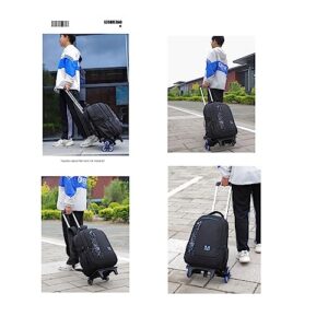 VIDOSCLA Elementary Kids Boys Rolling Backpack Teens Carry-on Luggage with Wheels Trolly BookBag for School