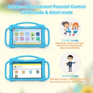 Azeyou Tablet 7 inch Android 11 Tablet for 2GB RAM & 32GB, Toddler Educational APPs & Games, Parental Control, K10 Tablet Blue