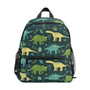 mchiver dinosaur kids toddler backpack for boys kindergarten preschool bookbag with chest clip nursery diaper bag medium