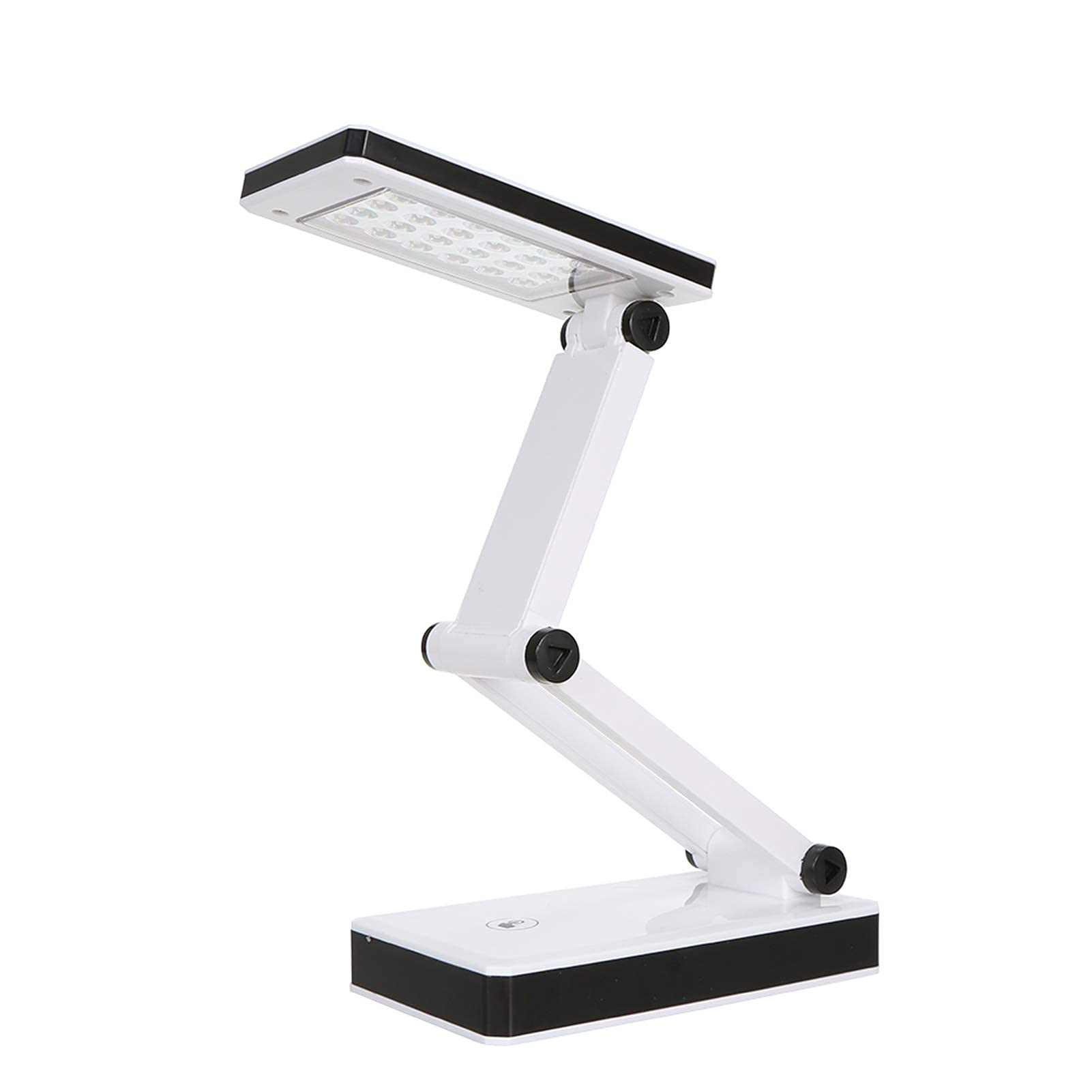 LED Table Lamp Portable Folding 24 Desk Light, Port 4 * AA Batteries Powered Operated with Sensitive Touch Control 3 Levels Adjustable Brightness Dimmable USB Charging for Students Reading Working