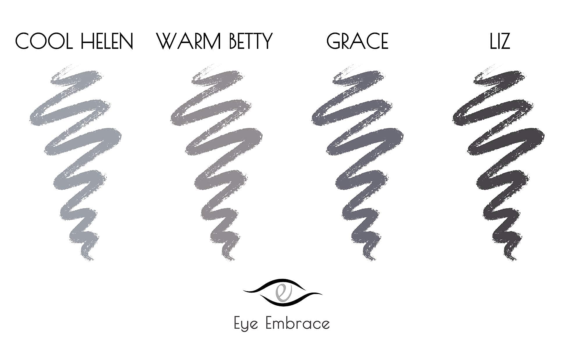 Eye Embrace Light and Medium Gray Eyebrow Powders 4-Pack Bundle – Eyebrow Powders, Hair Powders, Root Cover-Up Bundle: