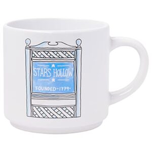 Silver Buffalo Gilmore Girls Locations 4pc Ceramic Mug Stack, 10 Ounces