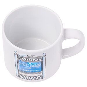 Silver Buffalo Gilmore Girls Locations 4pc Ceramic Mug Stack, 10 Ounces