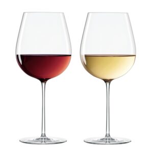 lenox signature series warm-region 2-piece wine glasses, 0.88, clear