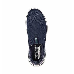 Skechers Women's Go Walk Arch Fit Fun Slip On Walking Shoe Navy 9.5 Medium US