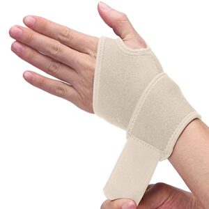 wrist brace for carpal tunnel, breathable and adjustable wrist support brace for arthritis and tendinitis, wrist compression wrap for pain relief, one size fits left or right hand – single