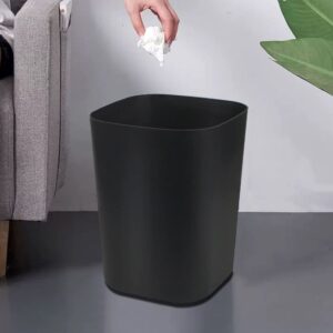 Besli 2 Gallon Small Trash Can Garbage Can Wastebasket for Bathroom Bedroom Kitchen Office (Black, 2 Pack)