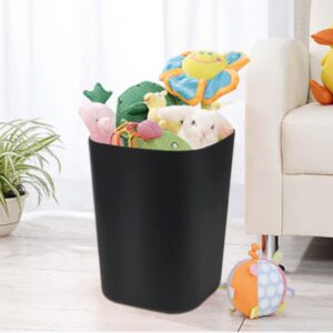 Besli 2 Gallon Small Trash Can Garbage Can Wastebasket for Bathroom Bedroom Kitchen Office (Black, 2 Pack)