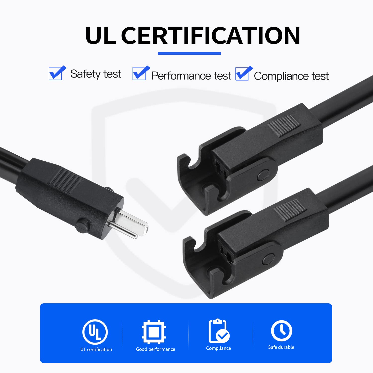 Tecreddy Recliner Power Splitter Cord 47 Inch 2 Pin Splitter Y Cable Replacement Power Supply for Okin Limoss Lazy boy Pride Catnapper Lift Chair Power Recliner