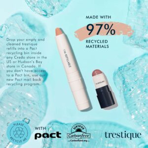 TRE'STIQUE treStiQue Matte Lip Crayon, Matte Lipstick With Built-in Lip Gloss Balm, 2-in-1 Lip Liner Set With Lip Crayon and Lip Balm, Lipstick and Lip Gloss Balm Lip Kit (Belize Bordeaux Refillable)