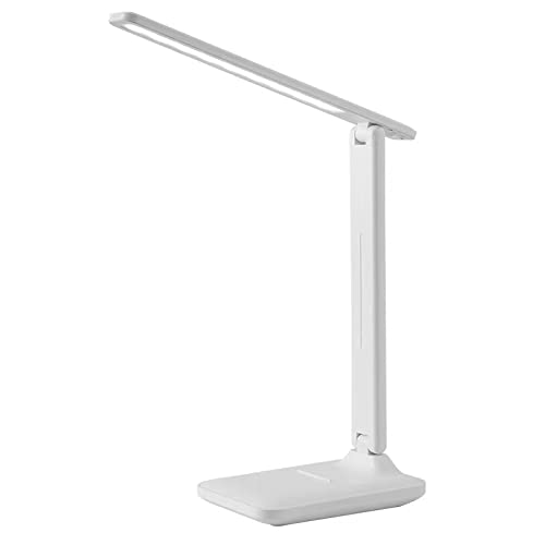 IQeer Cordless LED Desk Lamp for Home Office, 4000mAh Rechargeable Battery Operated Table Lamps,Eye-Caring Reading Lamp for Students, 3 Lighting Modes & Brightness Dimmer Light for Kids Study