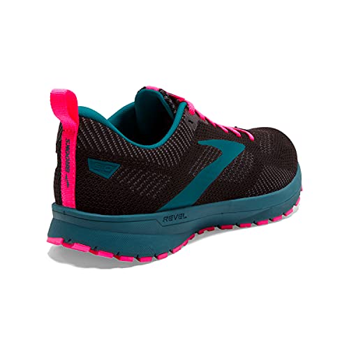 Brooks Women's Revel 5 Neutral Running Shoe - Black/Blue/Pink - 8.5