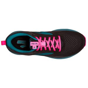 Brooks Women's Revel 5 Neutral Running Shoe - Black/Blue/Pink - 8.5