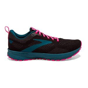 Brooks Women's Revel 5 Neutral Running Shoe - Black/Blue/Pink - 8.5